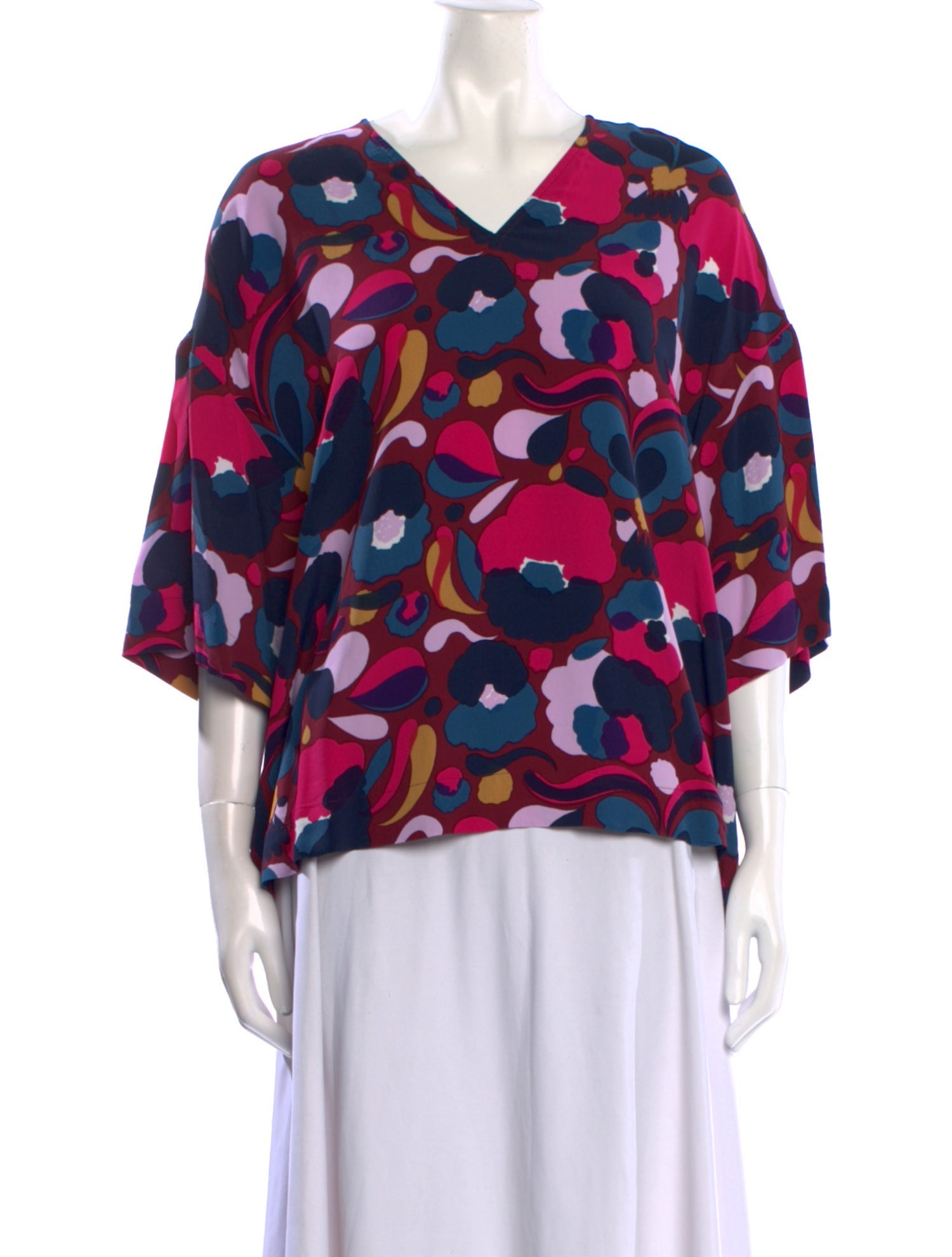 Marimekko Printed V-Neck Blouse