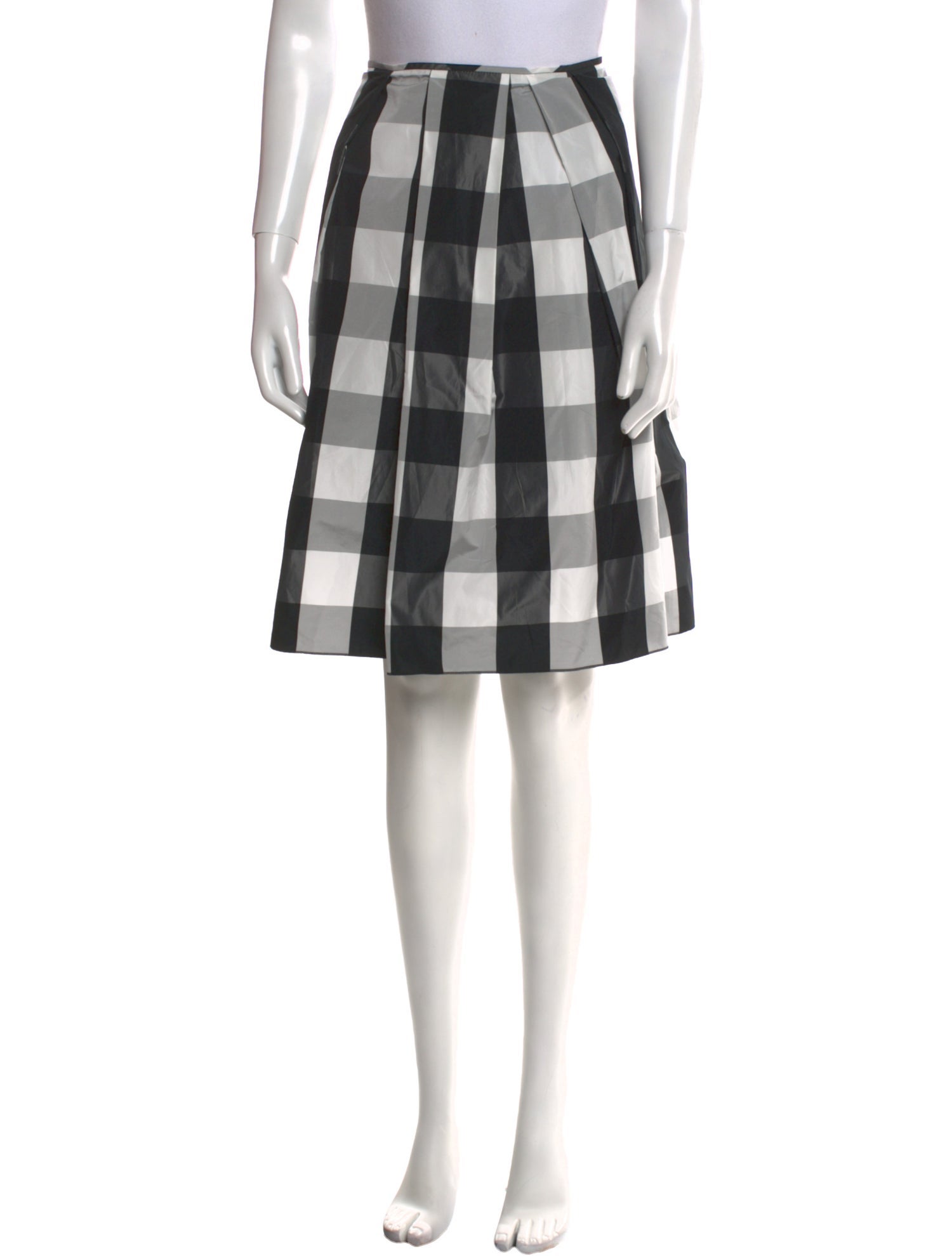 Marimekko Plaid Print Knee-Length Skirt