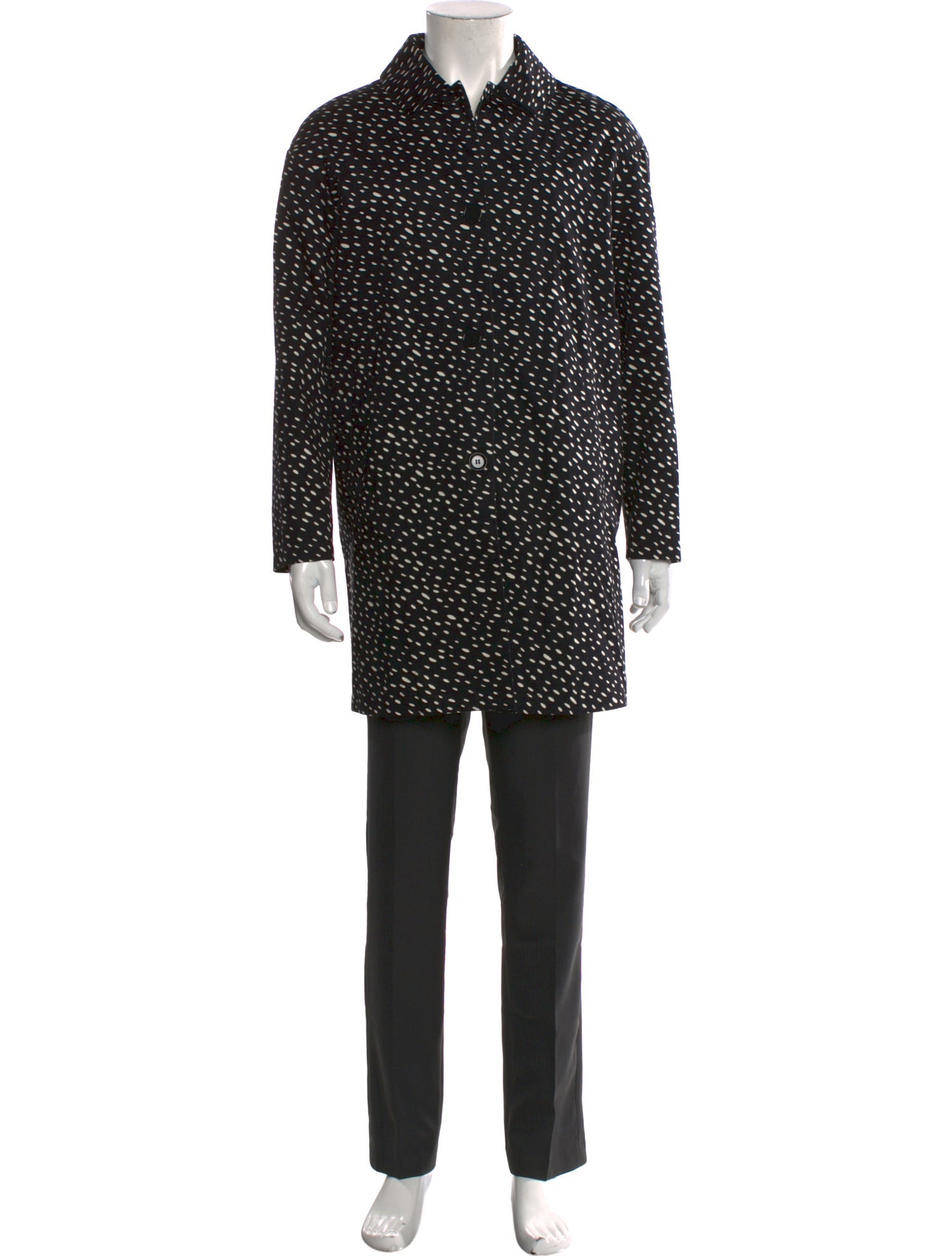 Marimekko Polka Dot Print Long Sleeve Dress Shirt