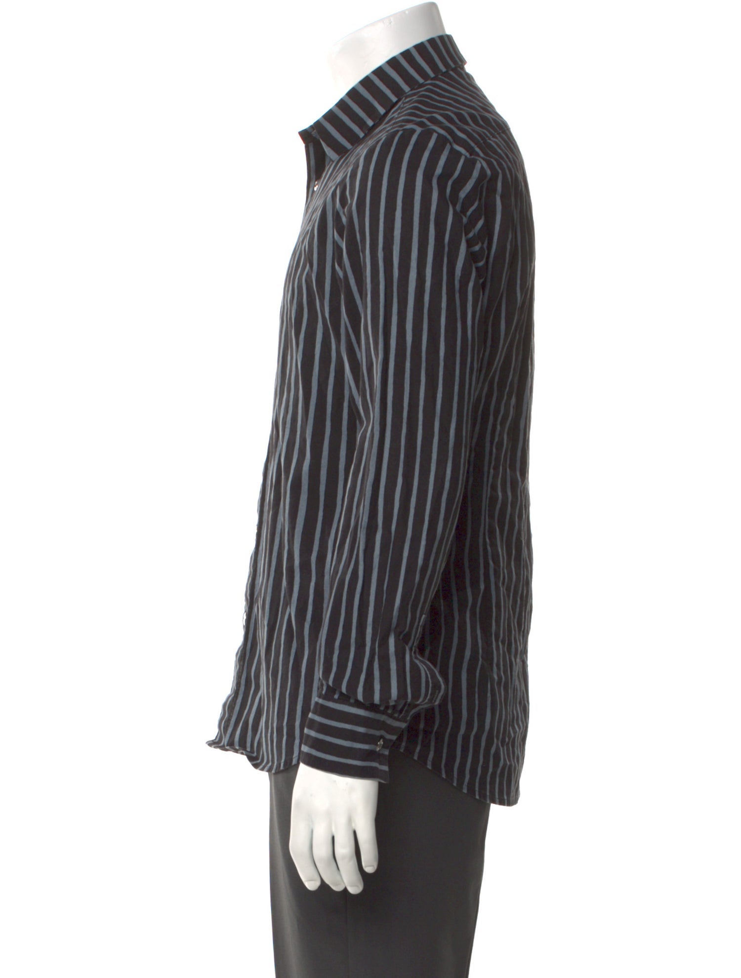 Marimekko Striped Long Sleeve Dress Shirt