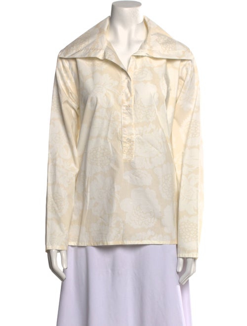 Marimekko Printed Long Sleeve Button-Up Top