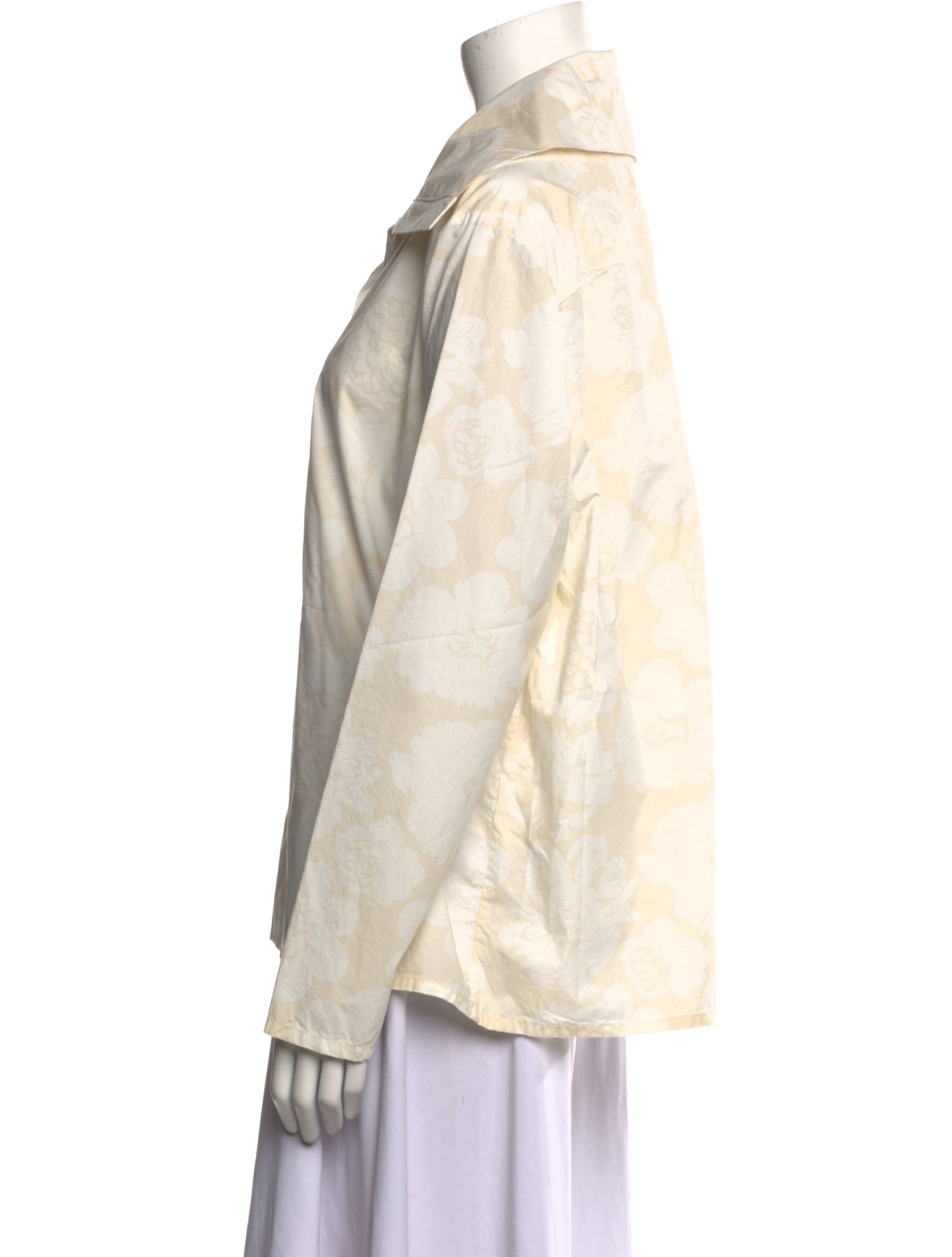 Marimekko Printed Long Sleeve Button-Up Top