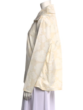 Marimekko Printed Long Sleeve Button-Up Top