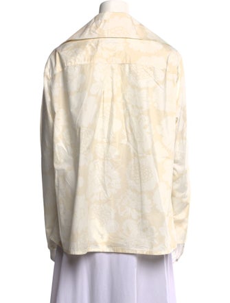 Marimekko Printed Long Sleeve Button-Up Top