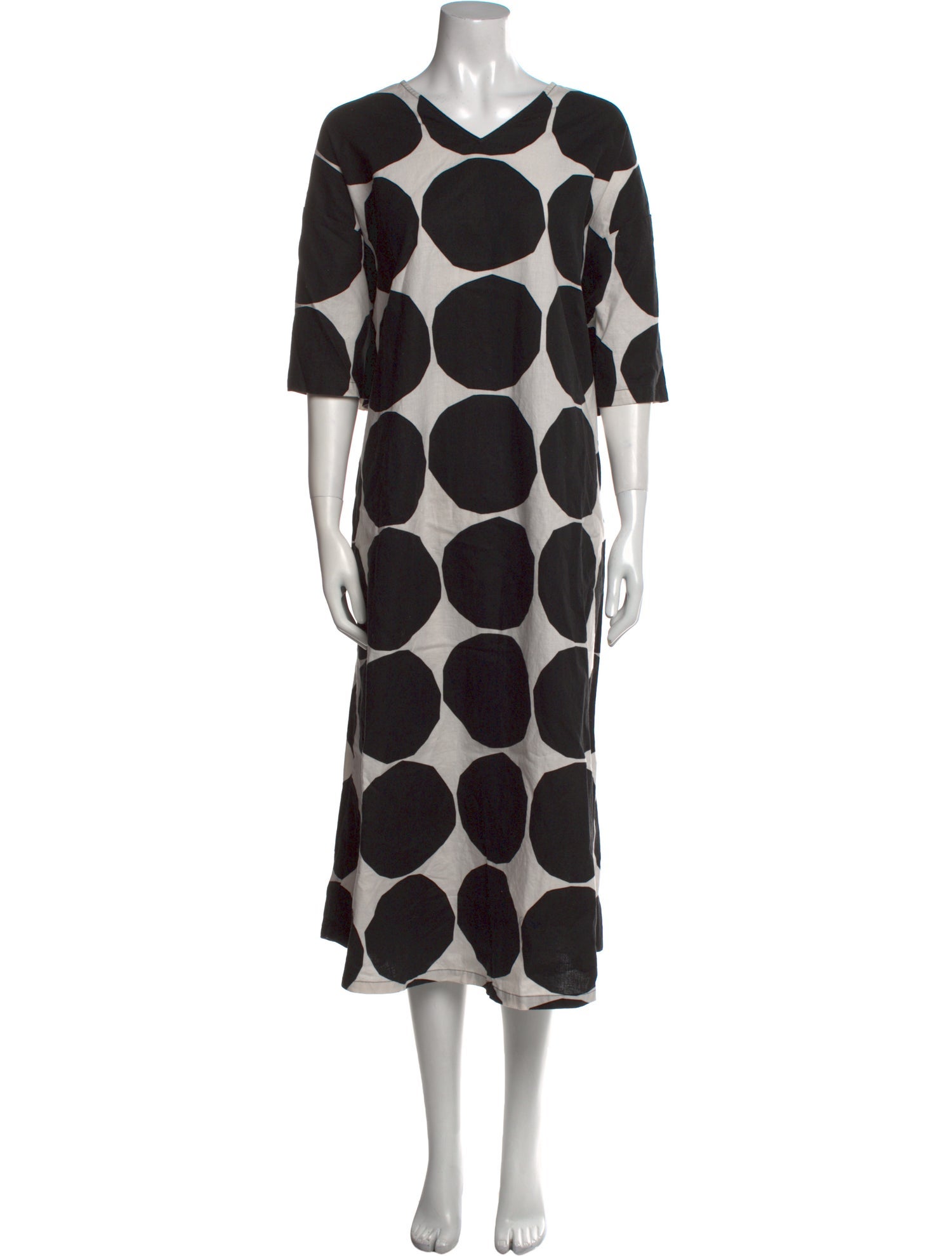 Marimekko Polka Dot Print Midi Length Dress