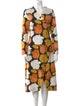 Marimekko Floral Print Midi Length Dress
