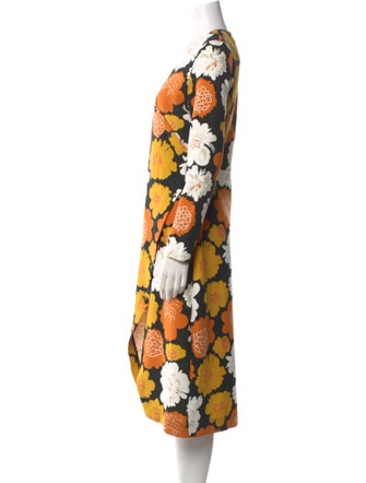 Marimekko Floral Print Midi Length Dress