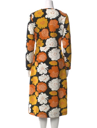 Marimekko Floral Print Midi Length Dress