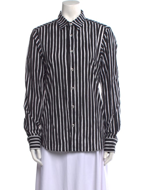 Marimekko Striped Long Sleeve Button-Up Top