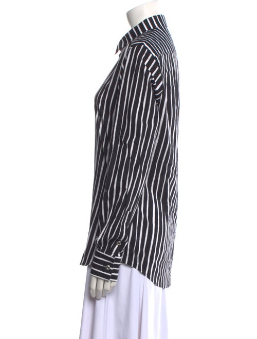 Marimekko Striped Long Sleeve Button-Up Top
