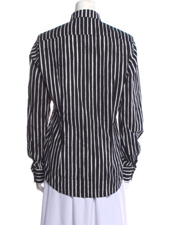 Marimekko Striped Long Sleeve Button-Up Top