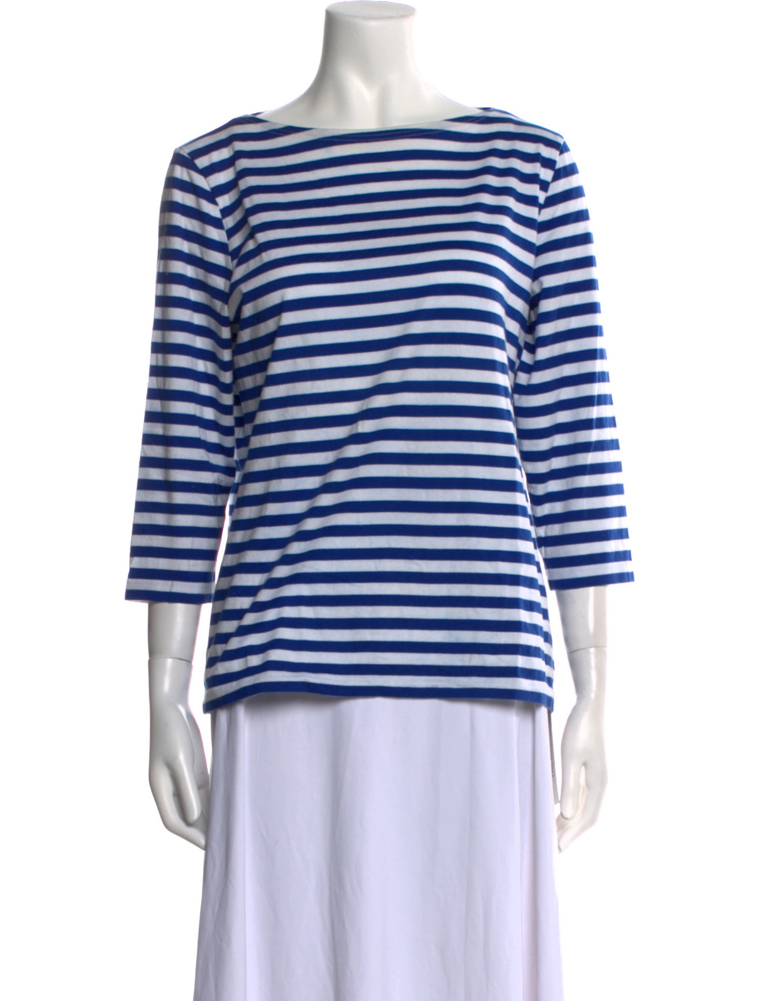 Marimekko Striped Bateau Neckline Top