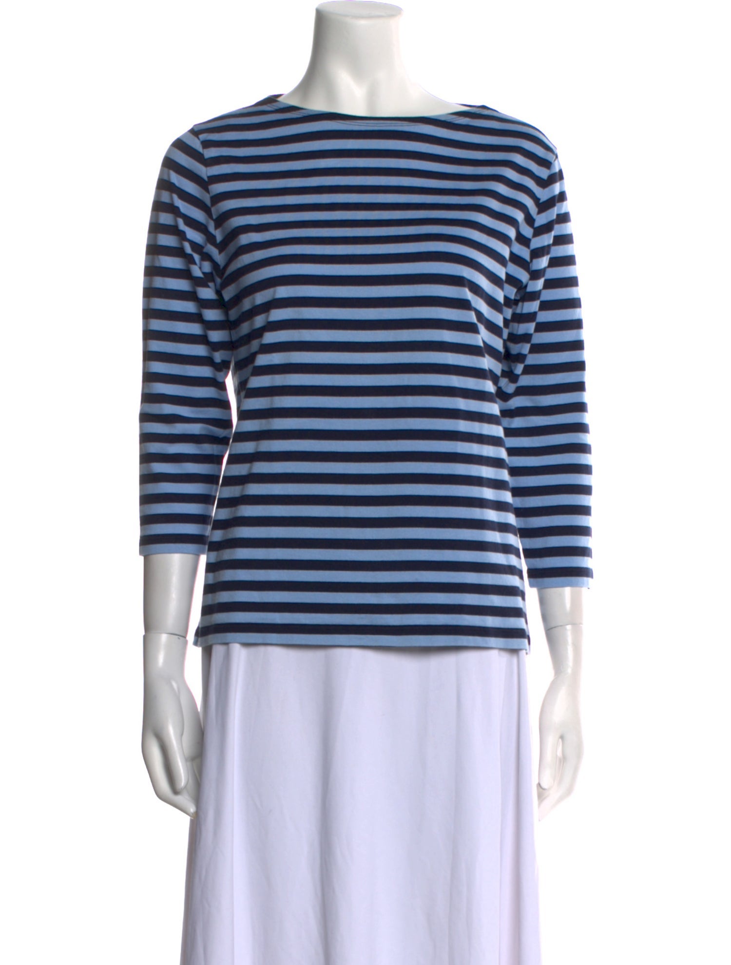 Marimekko Striped Bateau Neckline Top