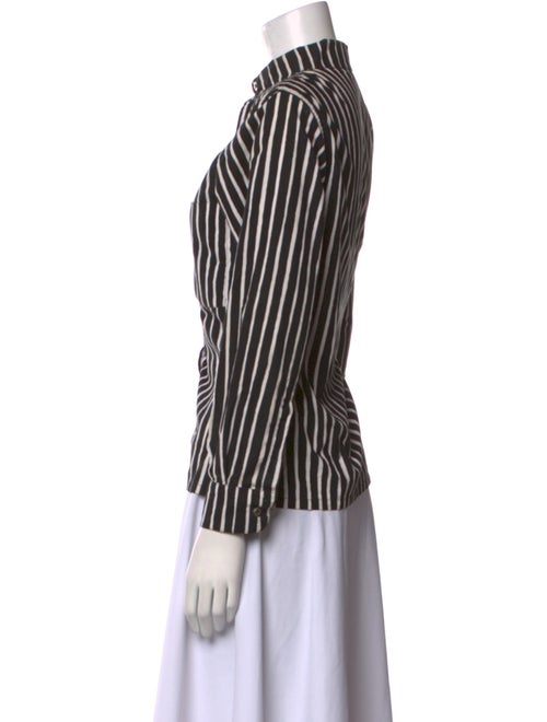 Marimekko Striped Long Sleeve Button-Up Top