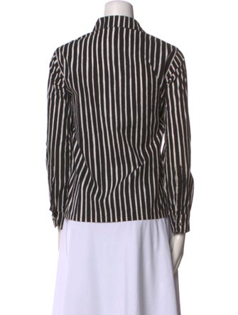 Marimekko Striped Long Sleeve Button-Up Top