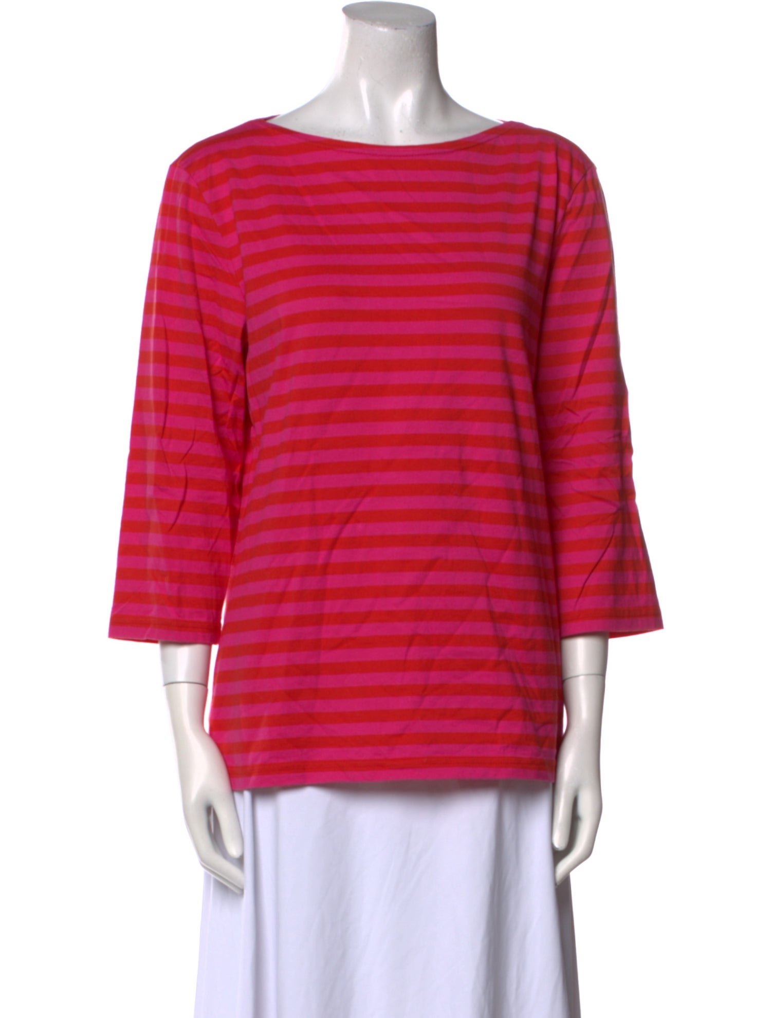 Marimekko Striped Scoop Neck T-Shirt