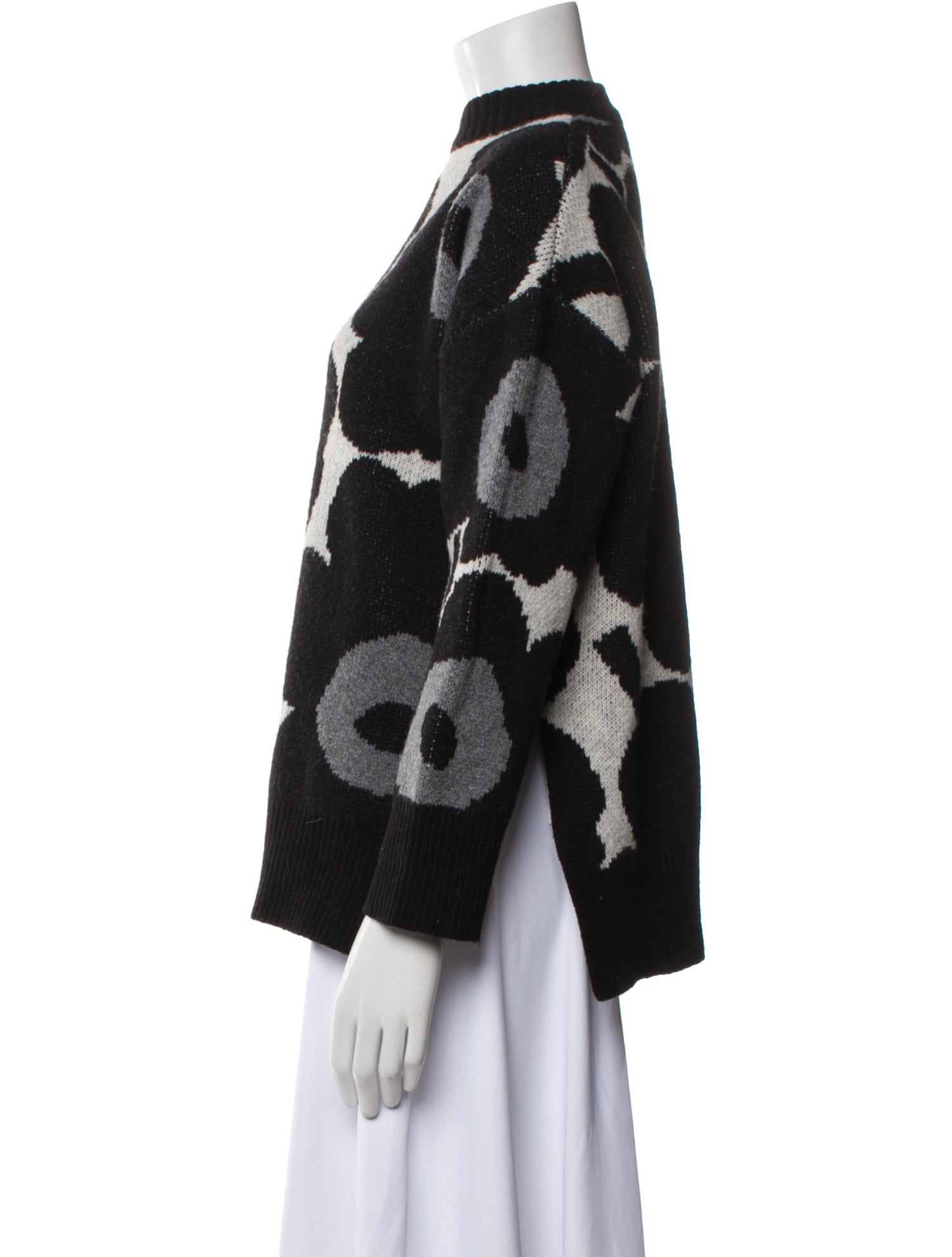 Marimekko Animal Print Mock Neck Sweater