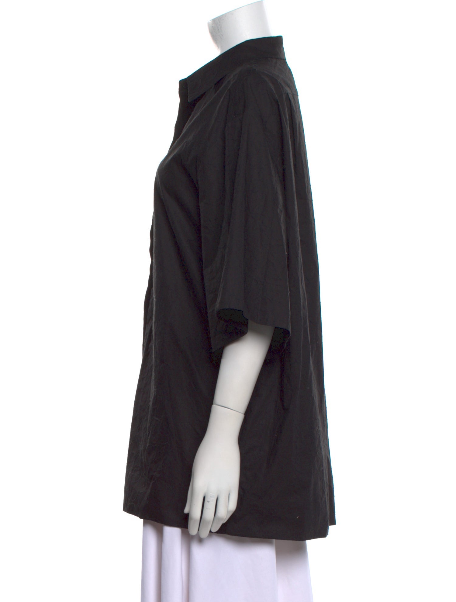 Marimekko Short Sleeve Button-Up Top