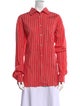 Marimekko Striped Long Sleeve Button-Up Top