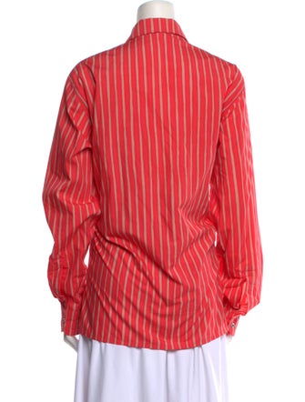Marimekko Striped Long Sleeve Button-Up Top