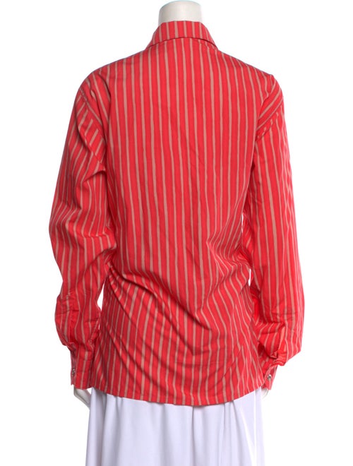 Marimekko Striped Long Sleeve Button-Up Top