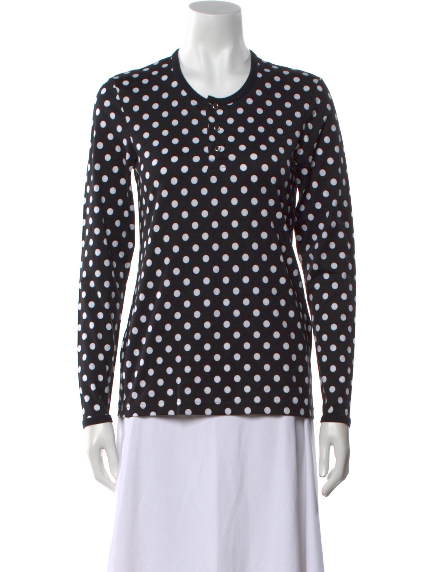 Marimekko Polka Dot Print Crew Neck Top w/ Tags