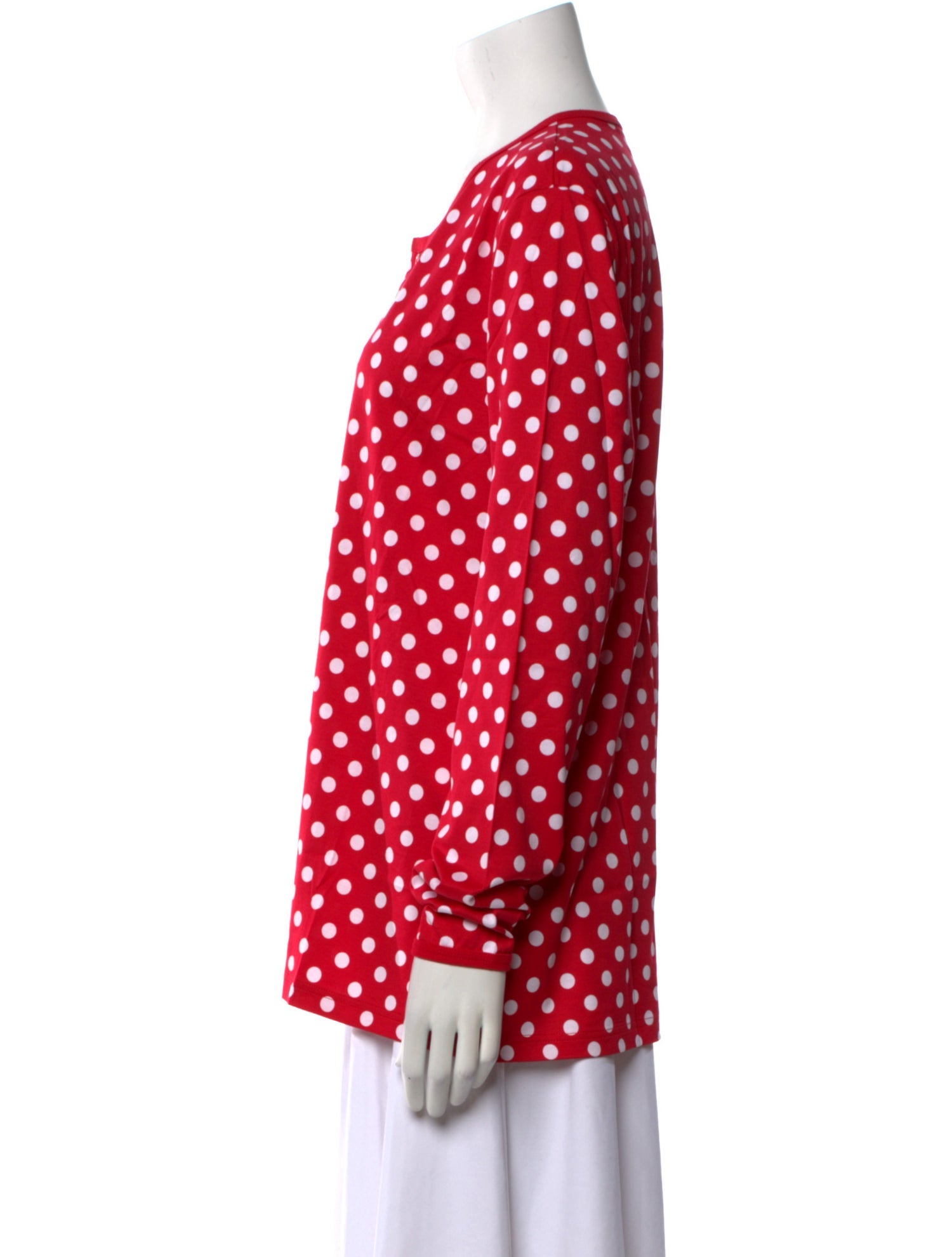 Marimekko Polka Dot Print Crew Neck Blouse