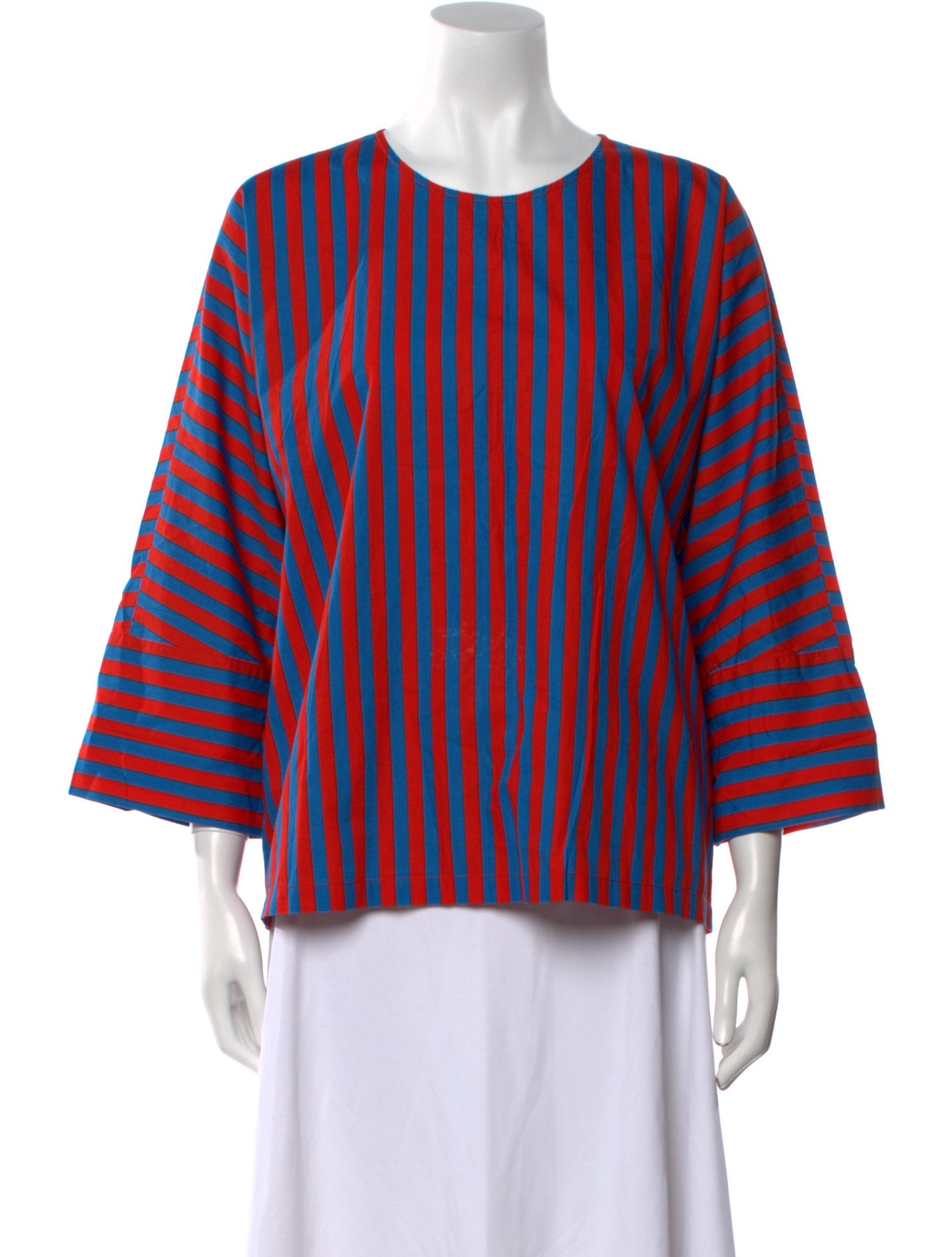 Marimekko Striped Crew Neck Blouse