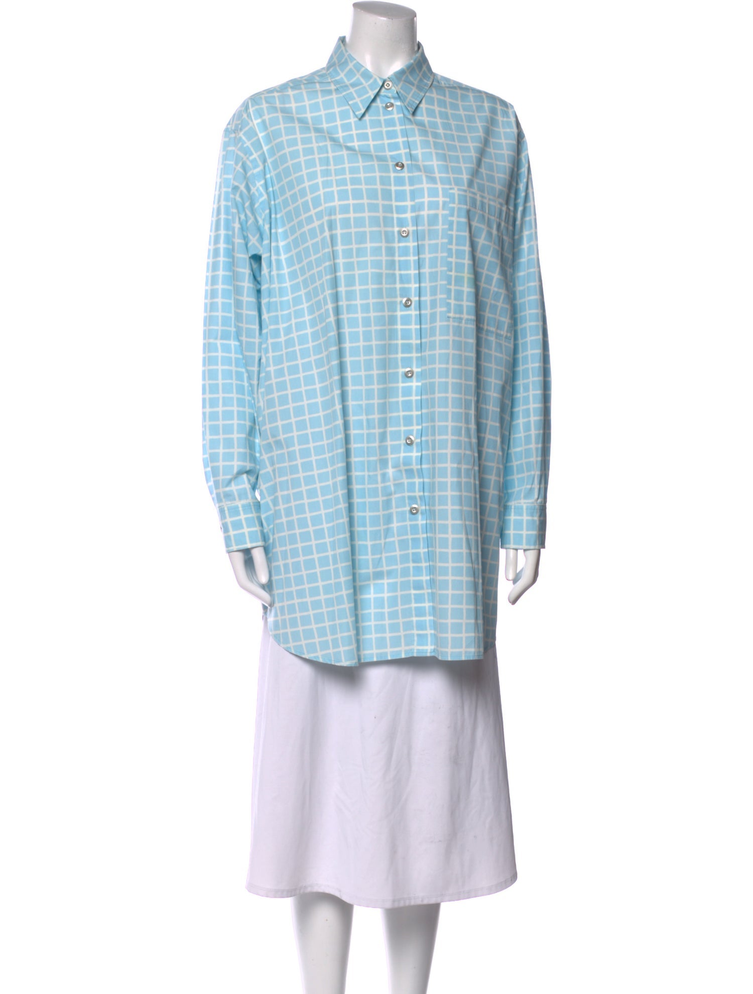 Marimekko Plaid Print Long Sleeve Tunic