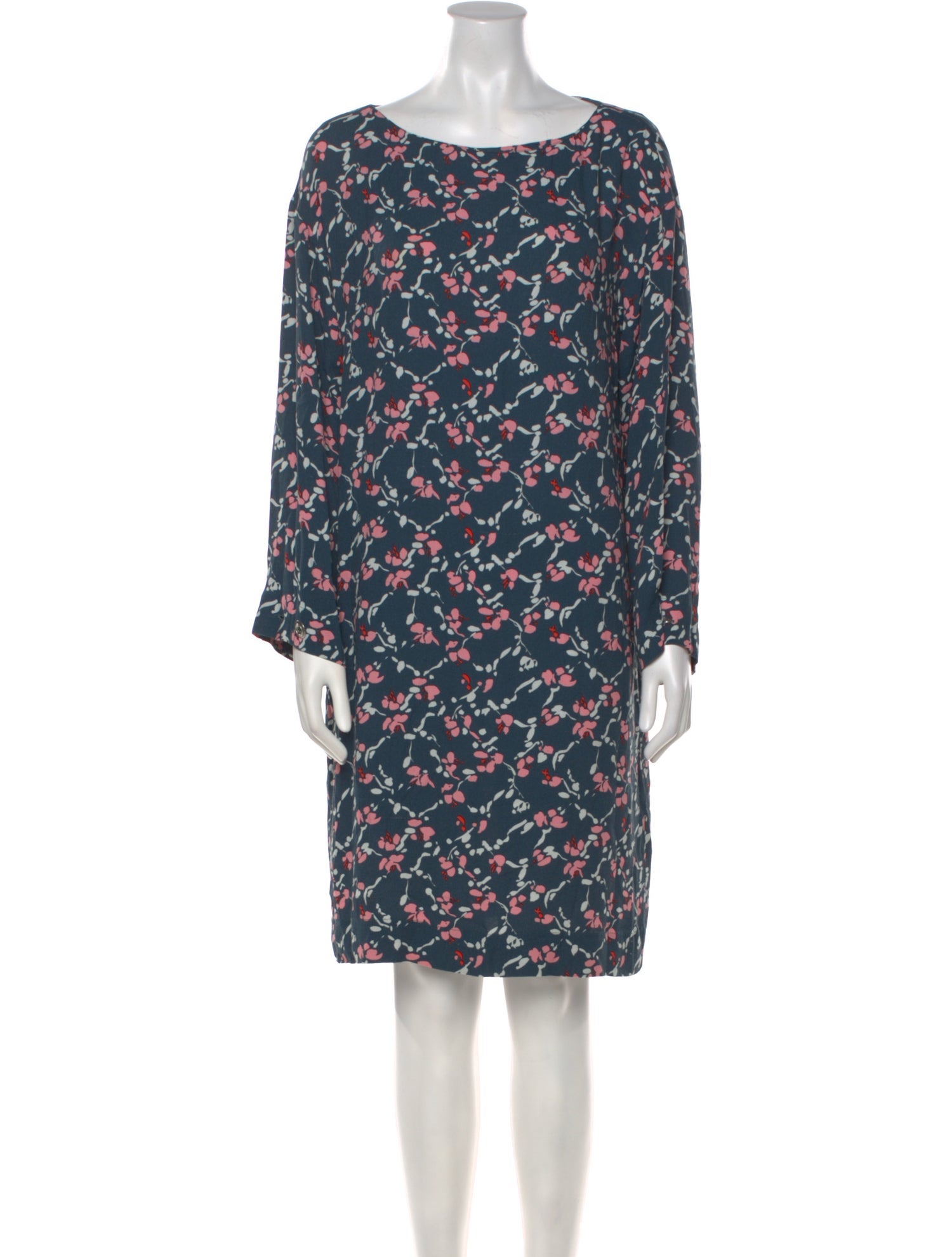 Marimekko Floral Print Bateau Neckline Tunic