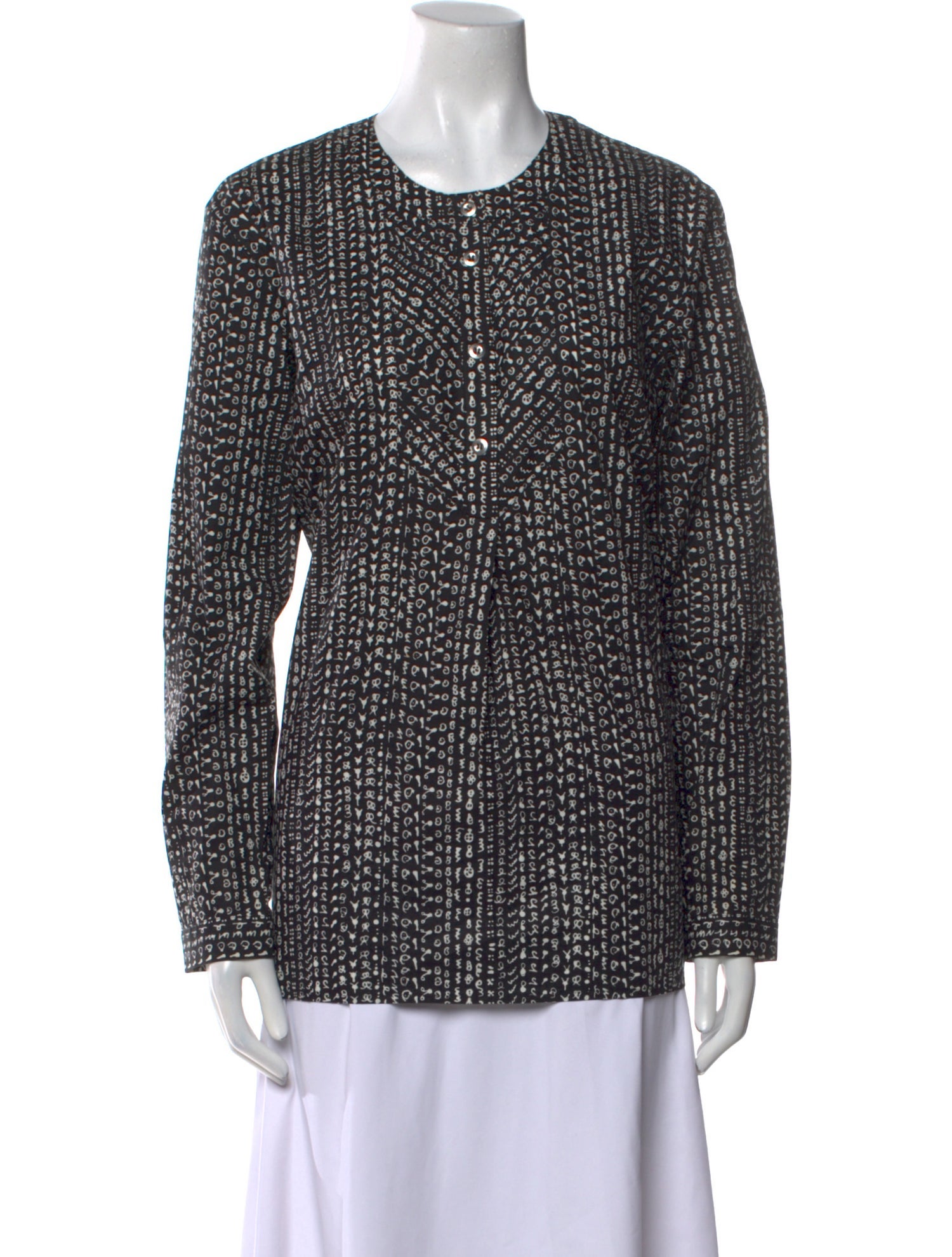 Marimekko Printed Crew Neck Blouse