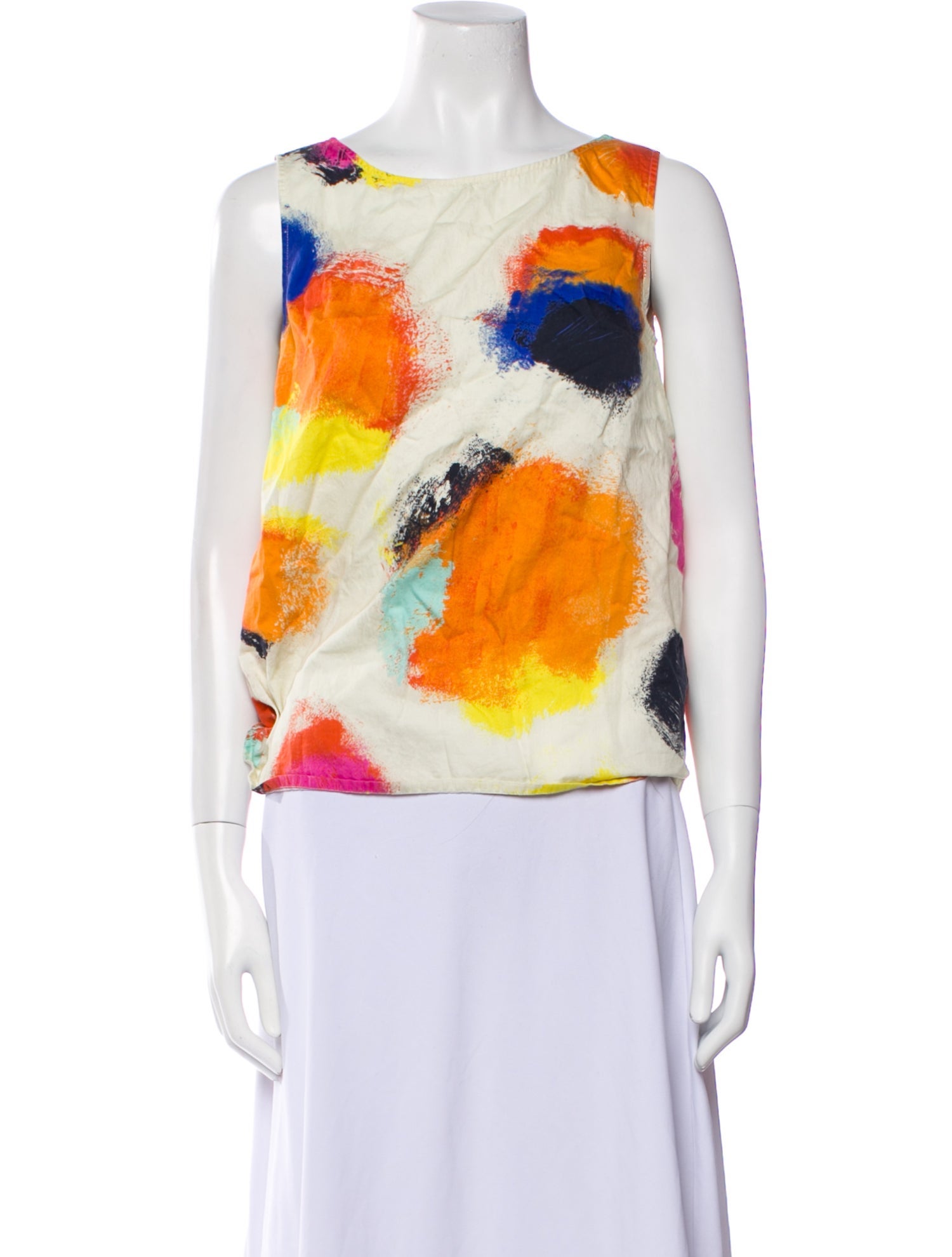 Marimekko Printed Bateau Neckline Top