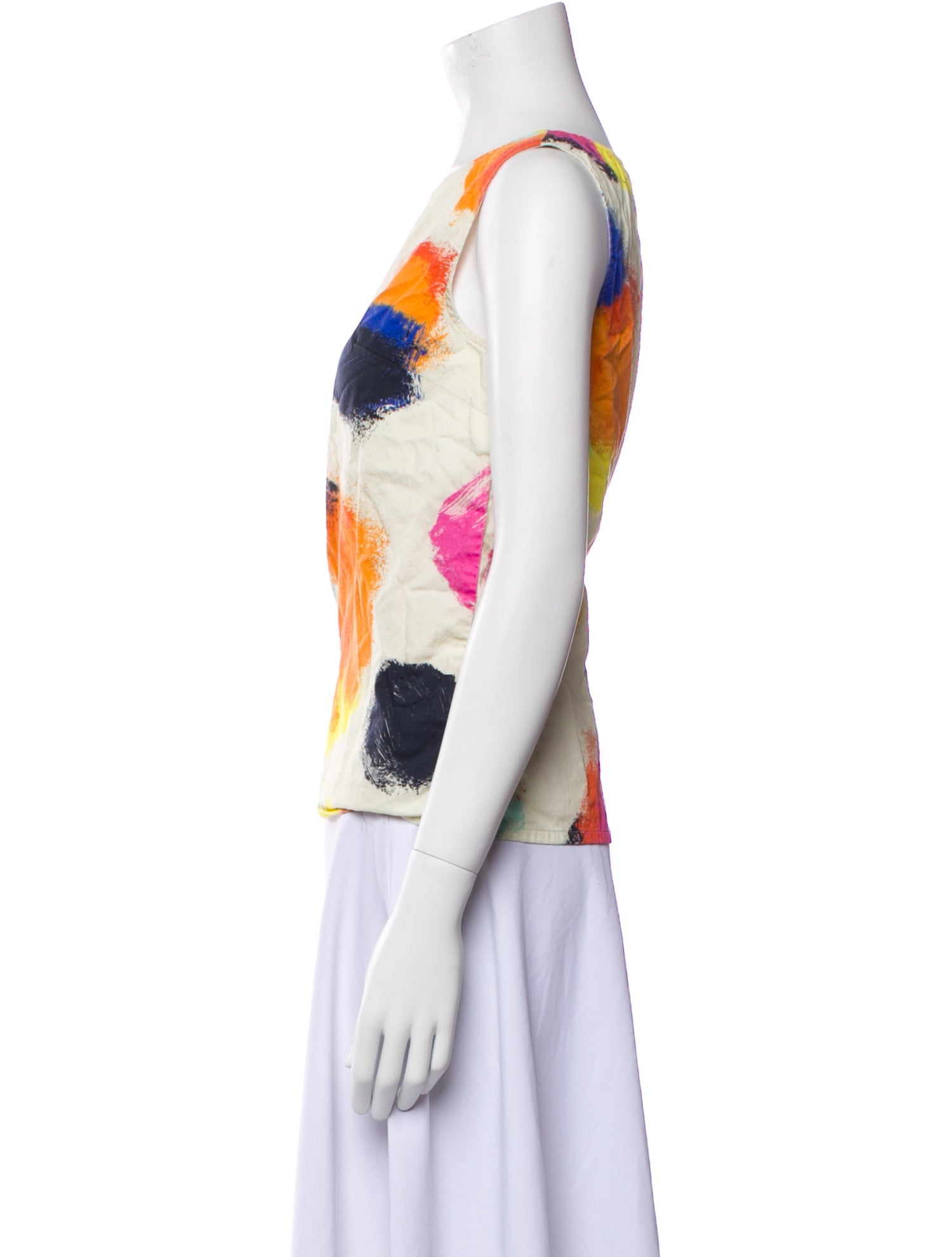 Marimekko Printed Bateau Neckline Top