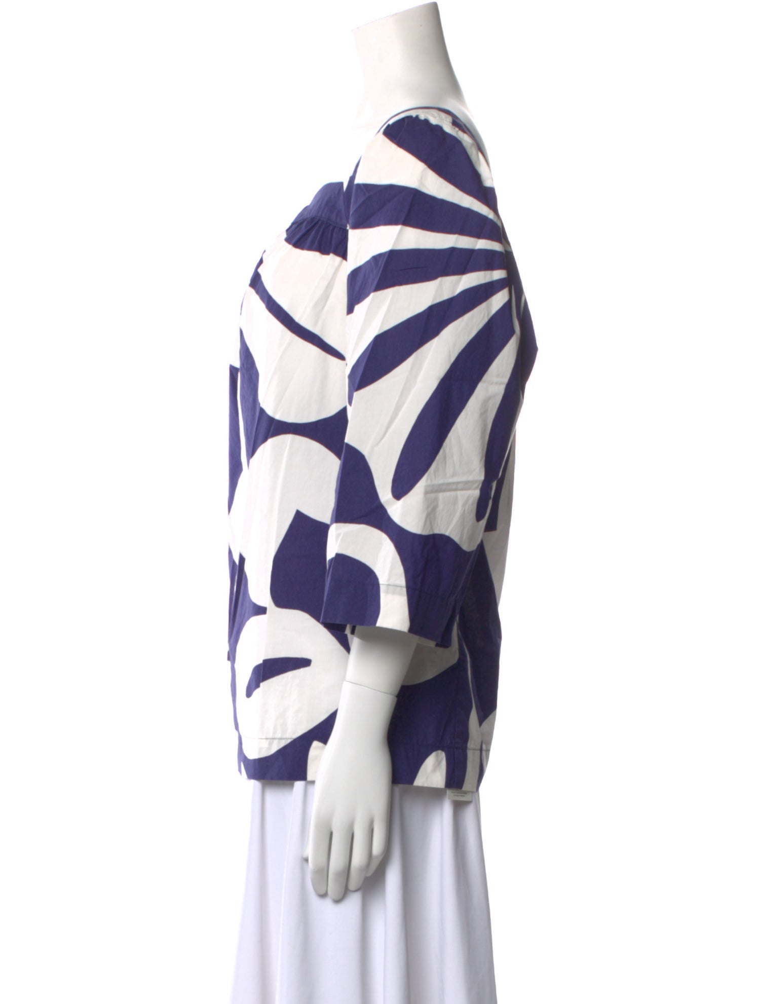 Marimekko Printed Square Neckline Blouse