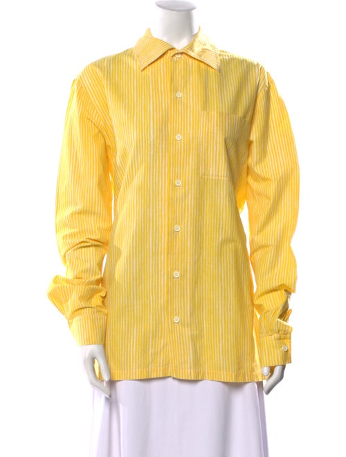 Marimekko Striped Long Sleeve Button-Up Top