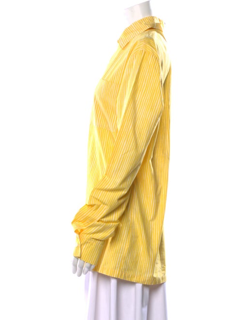 Marimekko Striped Long Sleeve Button-Up Top