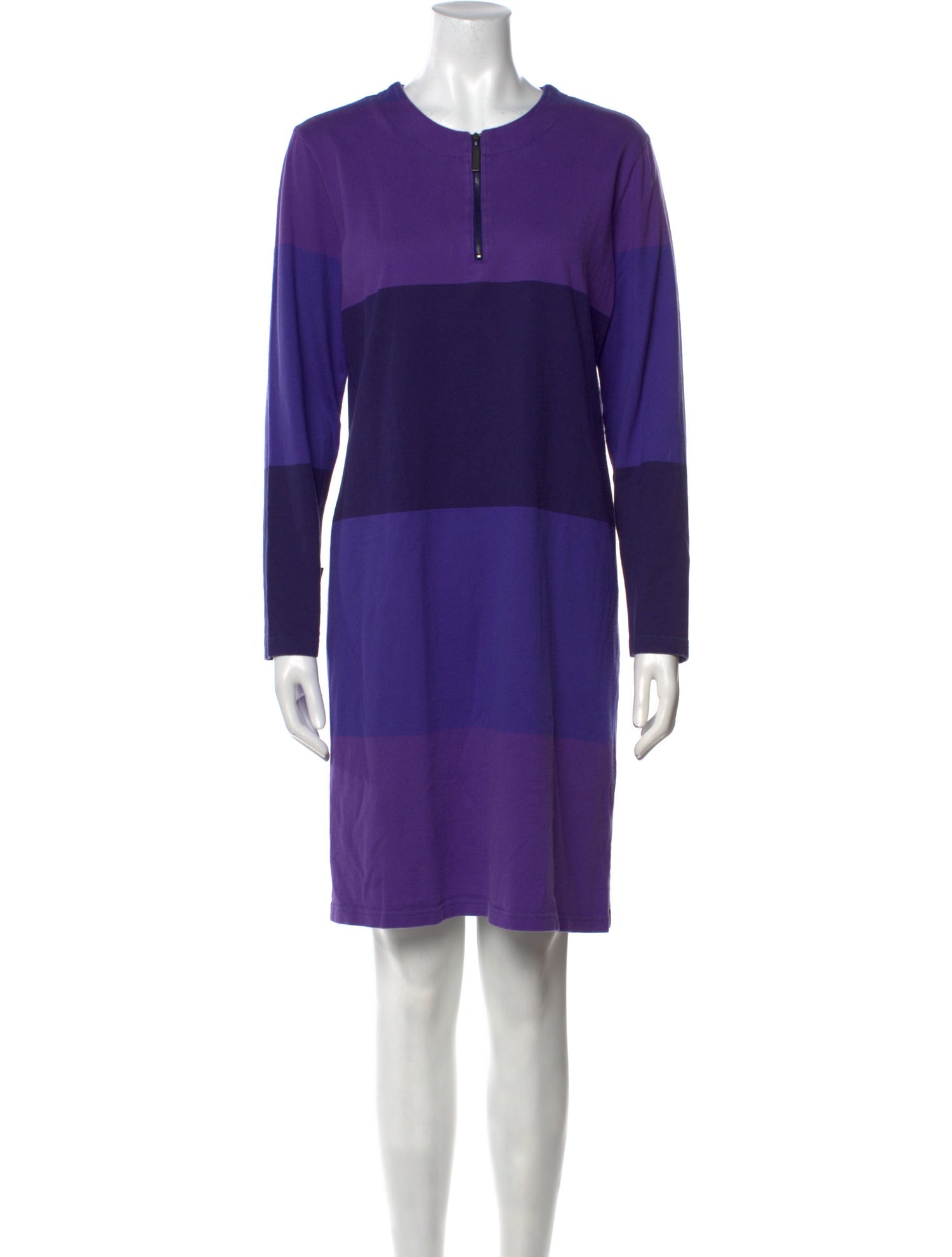 Marimekko Colorblock Pattern Knee-Length Dress