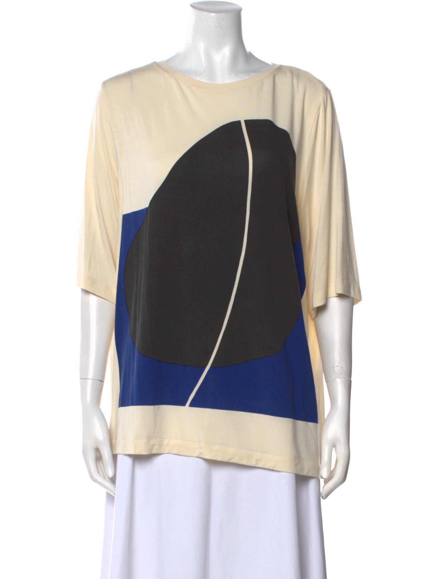 Marimekko Colorblock Pattern Bateau Neckline Sweatshirt