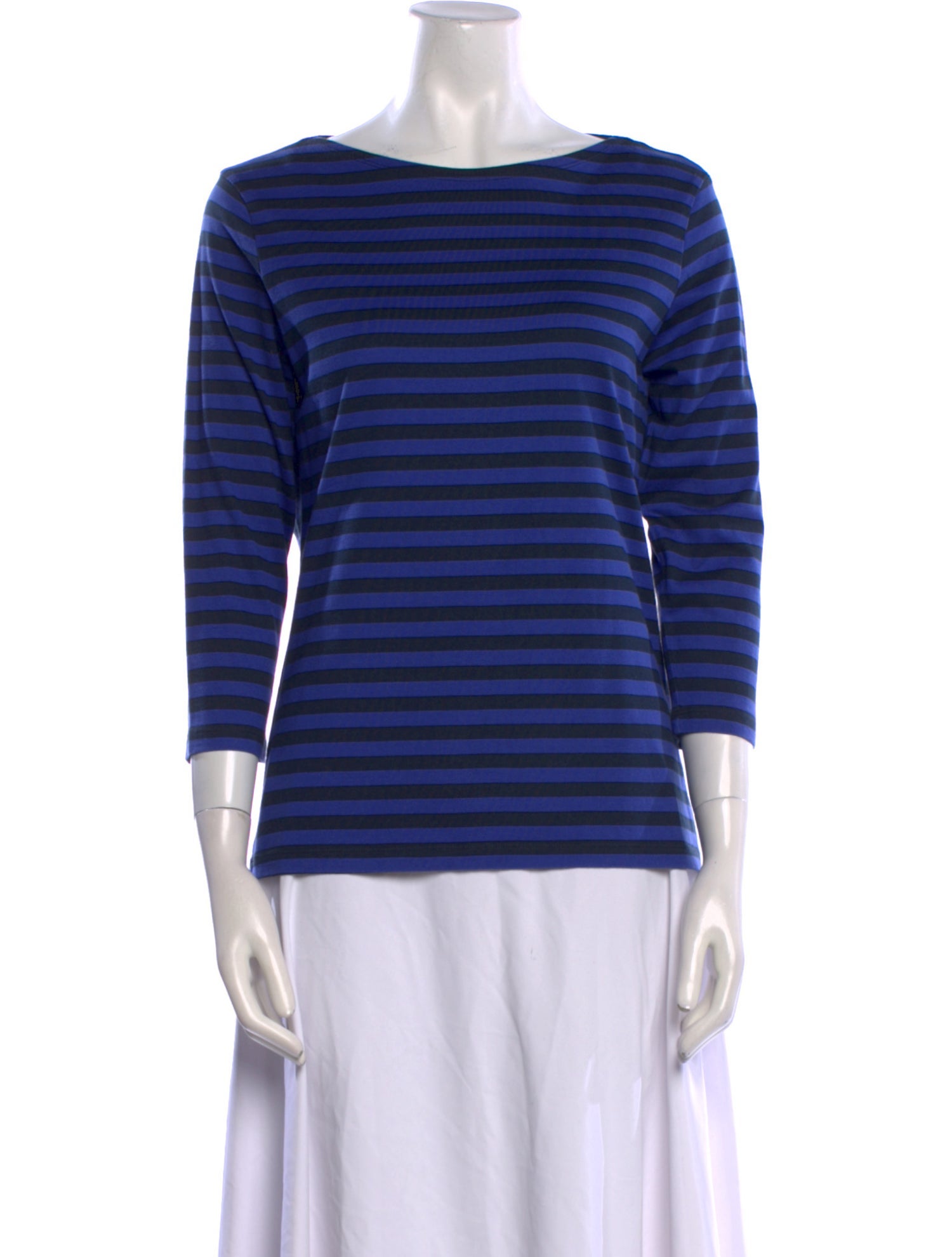 Marimekko Striped Bateau Neckline Top