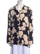 Marimekko Floral Print Long Sleeve Button-Up Top