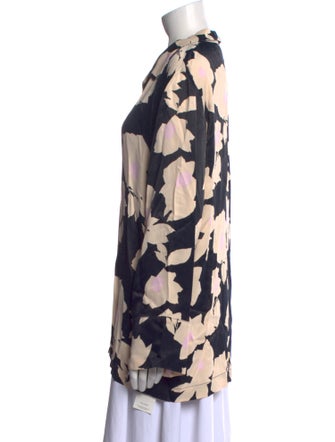 Marimekko Floral Print Long Sleeve Button-Up Top