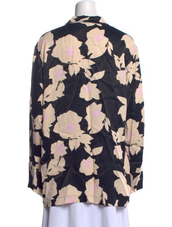 Marimekko Floral Print Long Sleeve Button-Up Top