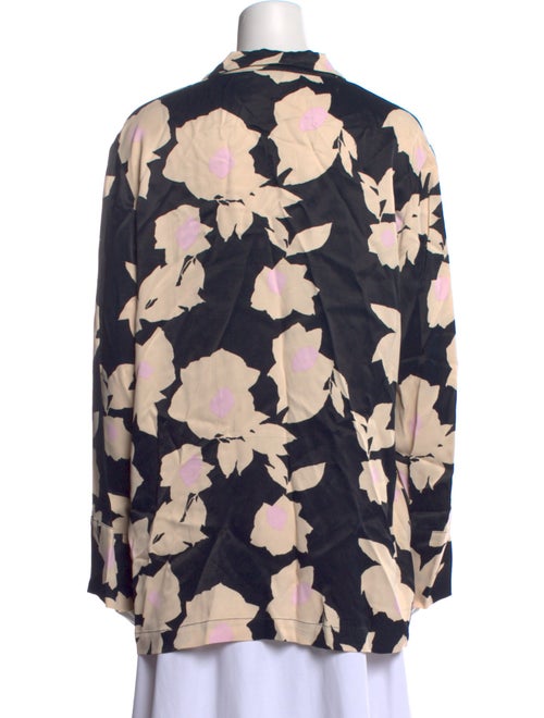 Marimekko Floral Print Long Sleeve Button-Up Top