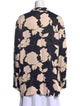 Marimekko Floral Print Long Sleeve Button-Up Top