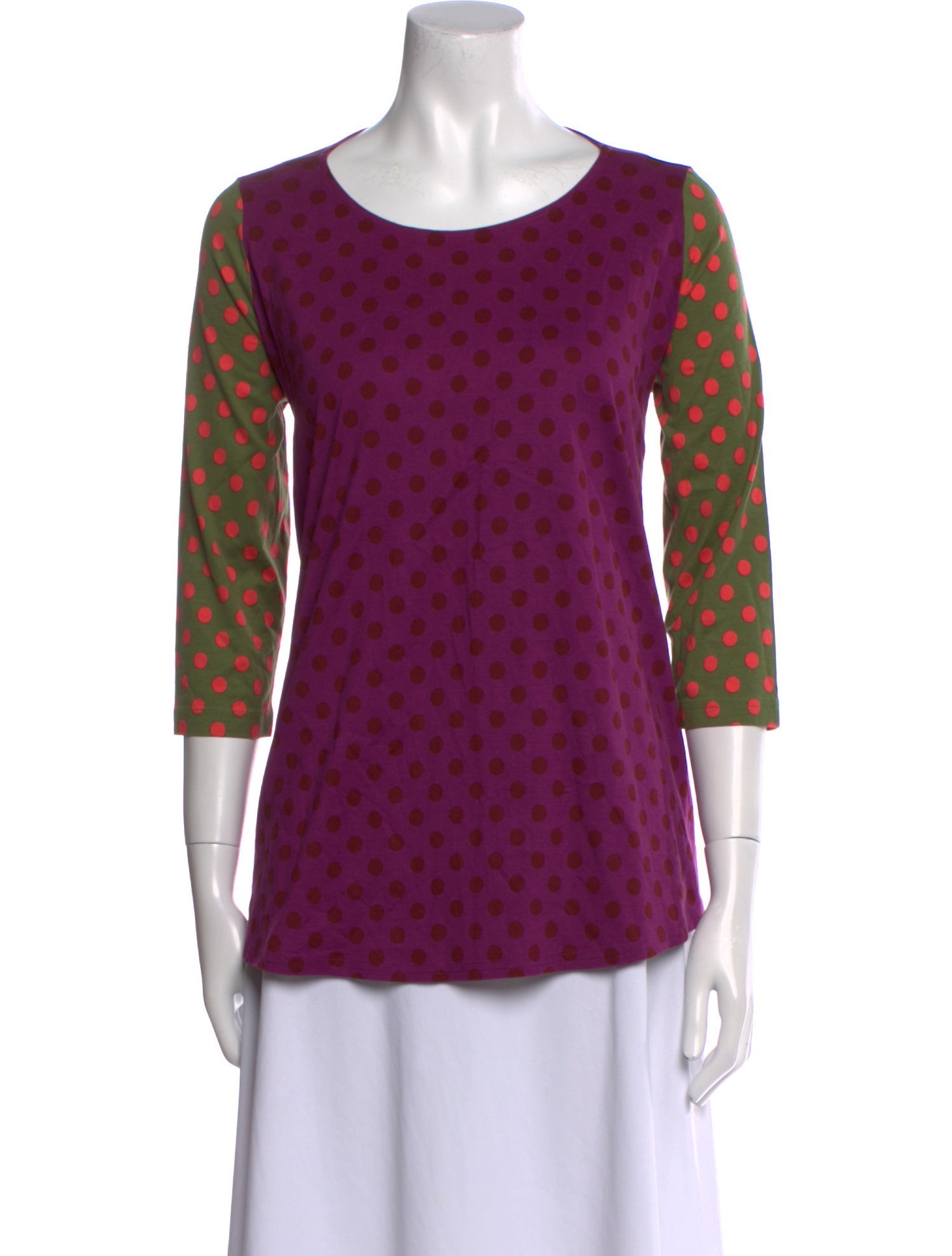 Marimekko Polka Dot Print Scoop Neck T-Shirt