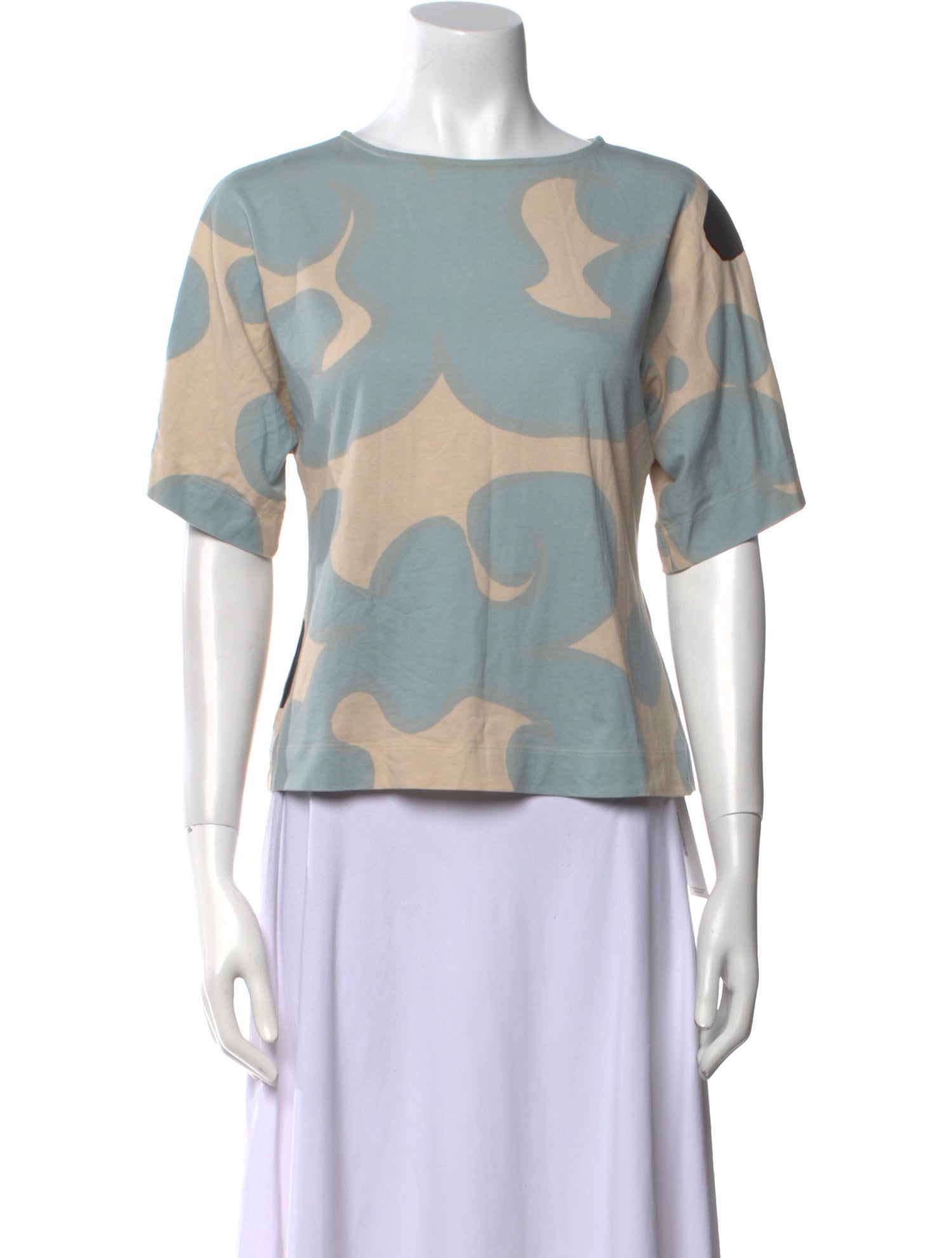 Marimekko Printed Bateau Neckline Blouse