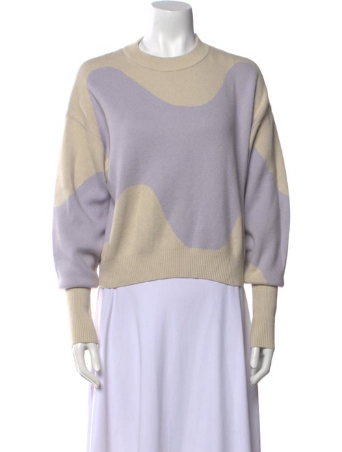 Marimekko Colorblock Pattern Crew Neck Sweater