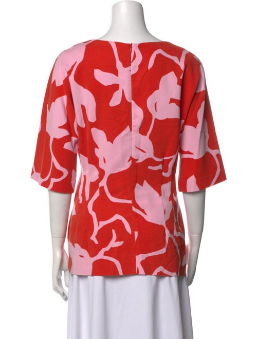 Marimekko Floral Print Scoop Neck Blouse