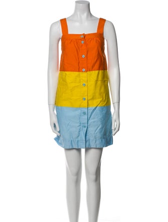 Marimekko Colorblock Pattern Square Neckline Tunic