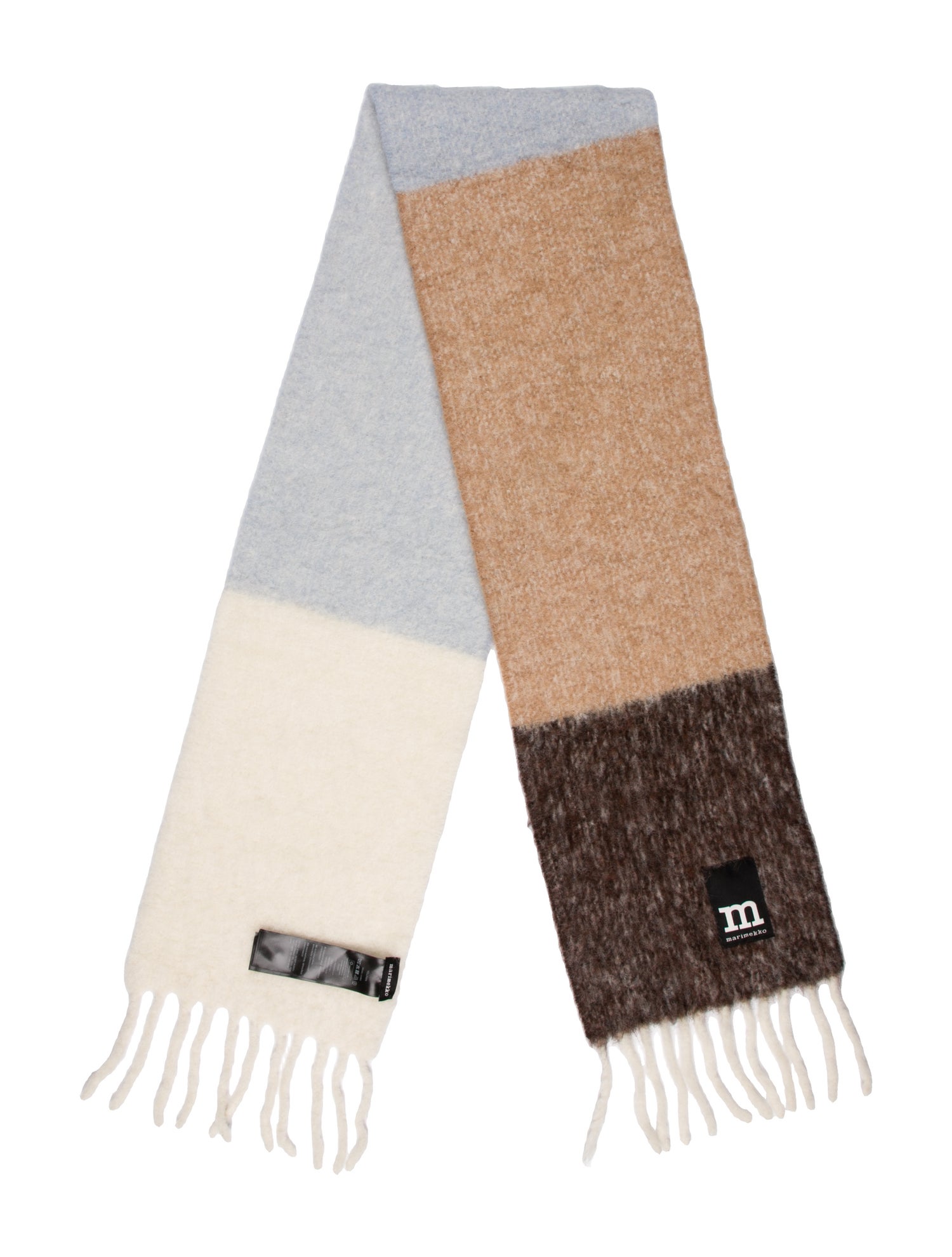 Marimekko Alpaca Colorblock Pattern Scarf